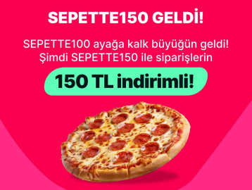 Yemeksepeti, ‘Sepette150’ ile 150 TL indirim kuponu kullanımını başlattı